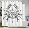 Schwarz Weiß Dekorativer Duschvorhang mit Krabben-Design für Badezimmer Moderne Badezimmeraccessoires von Home Garden