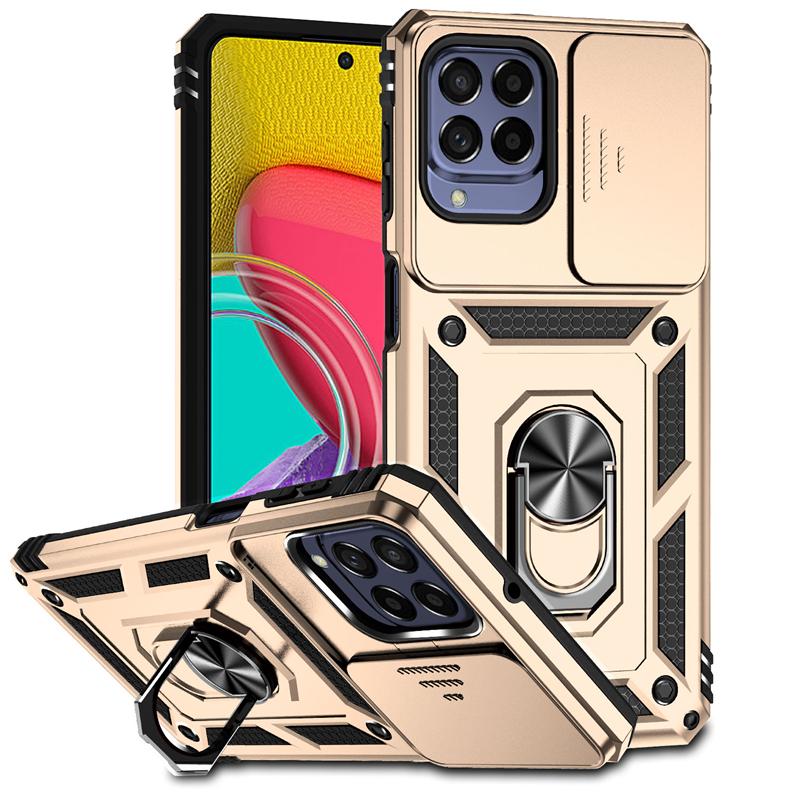 Pro Samsung Galaxy M53 Pouzdro Posuvný Kryt Kamery Pancéřové Pouzdro na Telefon Pro Samsung M53 M 53 53M 5G SM-M536S 6.7" Prsten Držák do Auta Zadní Kryt