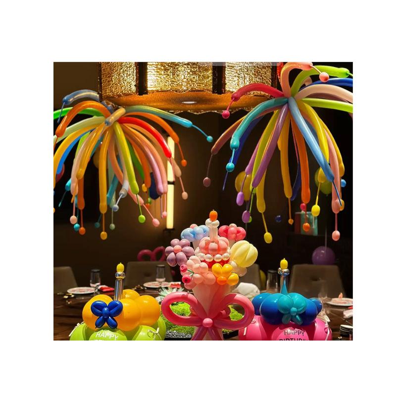 Custom Atmosphere Balloons: Fireworks, Housewarming, Birthday Props & Dopamine Long Strip Decor