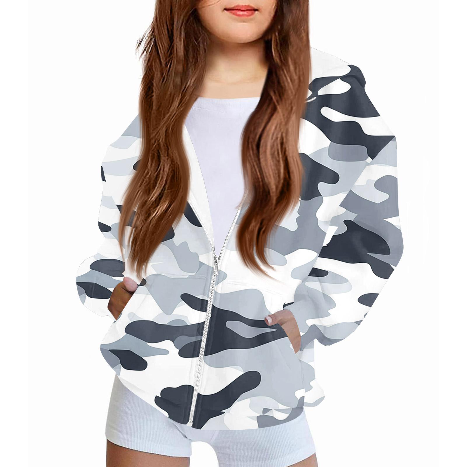 

Children s Fashion Christmas Printed Long Sleeved Hooded Sweatshirt Girls Hoodie Jacket 120