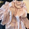 Französische florale kleine duftende Windmädchen Pyjama Frühling und Herbst Kragenrand Langarm Hose Set Studenten Loungewear