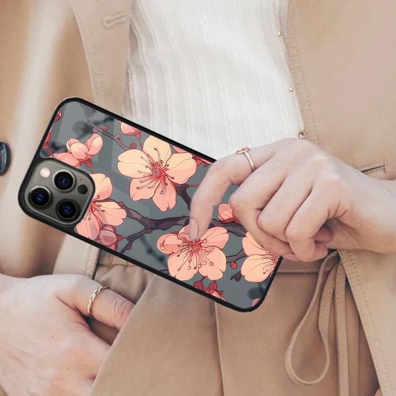Cherry Blossom Bumper Magnetic Phone Case For APPLE iPhone 17 Air 16 14 13 12 Pro Max 15 Plus Wireless Charge With MagSafe Cover