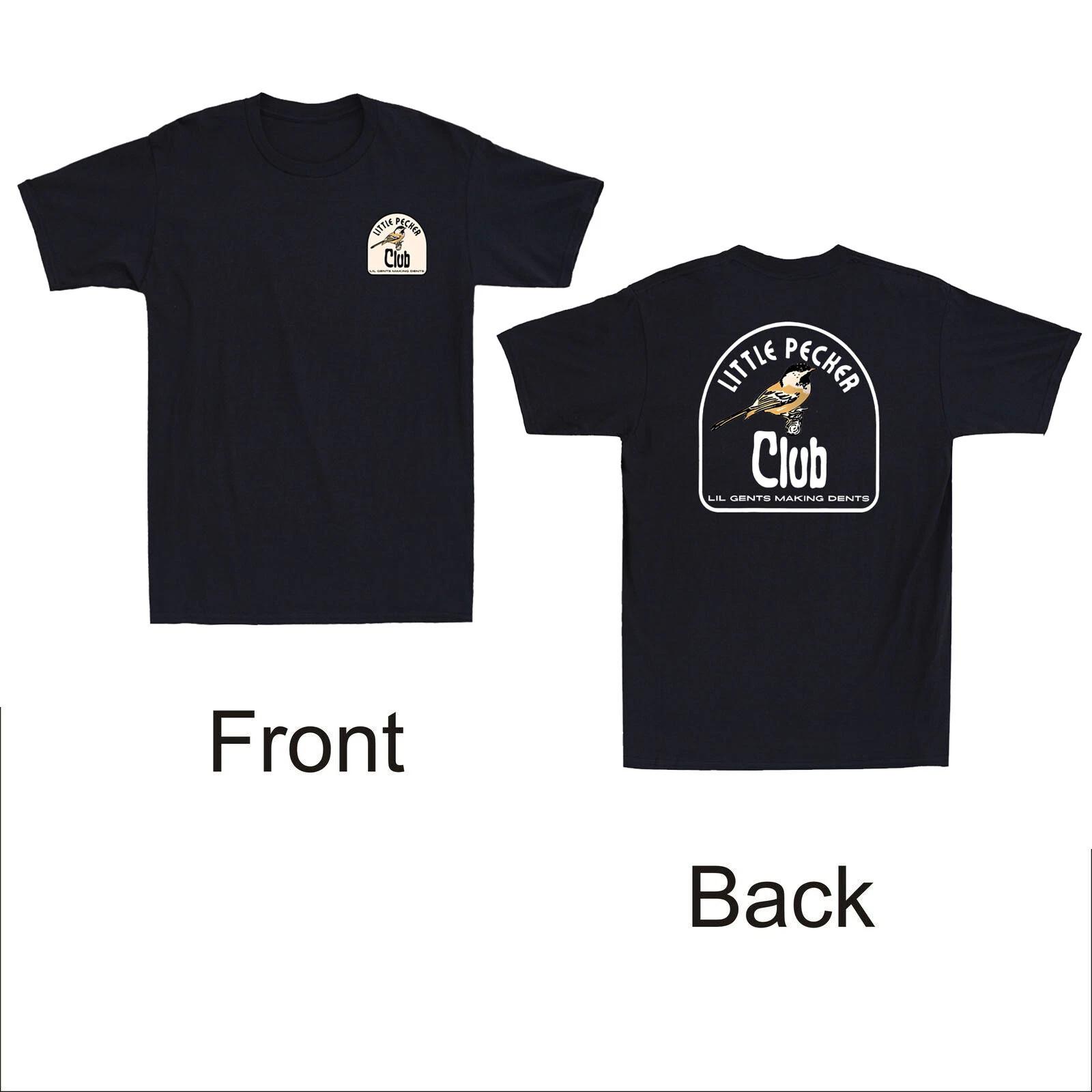 Little Pecker Club Lil Gents Making Dents Funny Birds Front & Back Men s T-Shirt L