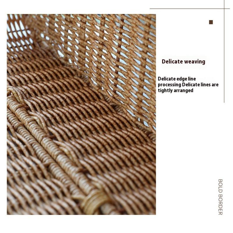 Bohemian Imitation Rattan Storage Basket Woven Storage Box Dust-Proof Frame Home Decoration Basket