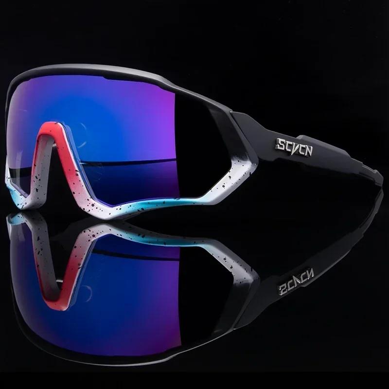 Scvcn-New Style Sunglasses Photochromic Sport Cycling Glasses Bicycle Eyewear Mountain Bike Cycl Goggles UV400 MTB Road for Men