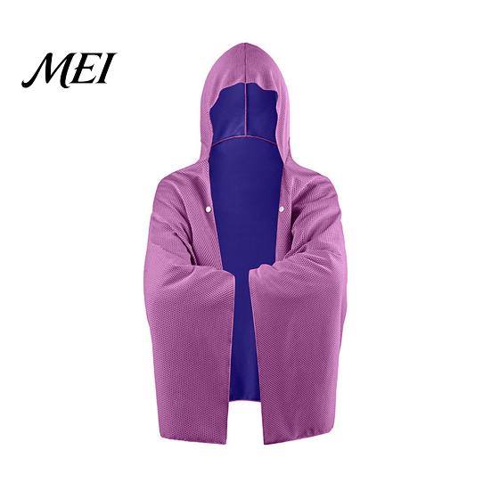 Summer Heat Relief Towel Cooling Cloak, Hooded Cool Cape, Beach UV Protection Cape Instant for Men Women Yoga Camping Quick Dry