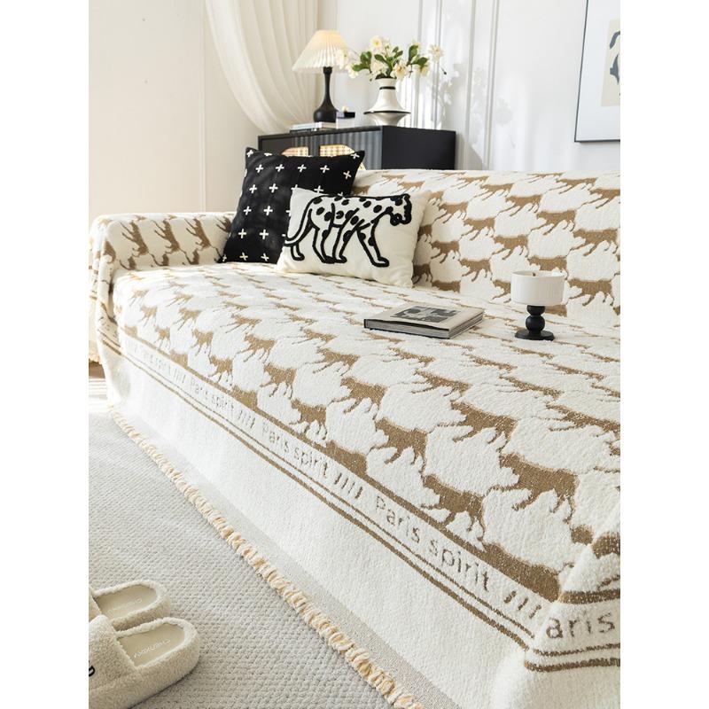 Anti-Scratching Winter Plush Sofa Towel Cushion Light Luxury High-Grade Universal Cover Cover Full Covered Cloth Blanket