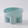 Ergonomic Cat Bowl With Angled Rim Neck Support Plastic Pet Food Water Dish In Multiple Colors