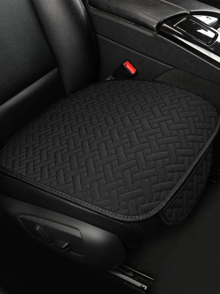 Car seat cushion, all season universal linen, driver s seat cover, small waist, single piece three piece set, half pack чёрный