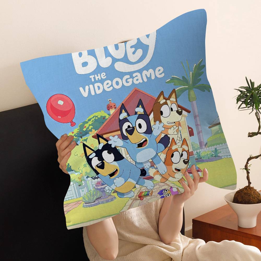 Süß-B-B-Blueys-S Cartoon Kissen Kissenbezug Kissenhülle Wohnzimmer Sofa Heimdekoration Personalisiert