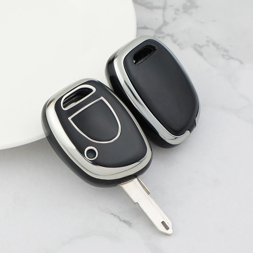 Car Key Cover Case Shell Fob NO Chip Key Protection Keyless Keychain TPU For Renault Twingo Clio Kangoo Master Accessories