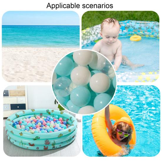 100Pcs Children's Toy Balls Odor-free Elastic Safe Thickened Large Size Color Cognition Multicolor Macaron Color Pit Balls Swimming Pool Toy