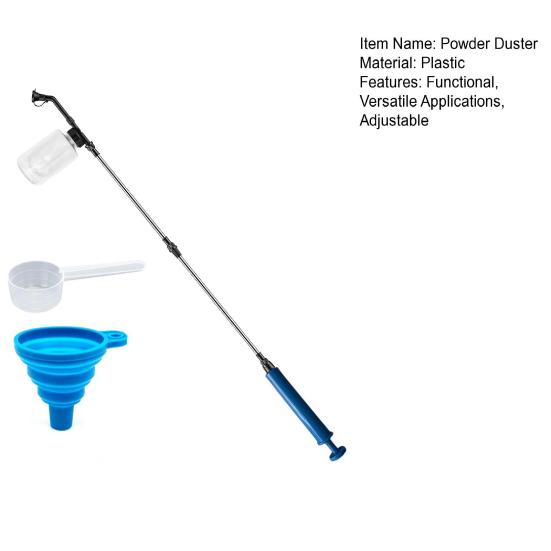 Diatomaceous Earth Powder Duster Garden Powder Dispenser Puffer Sprayer with Telescopic Extension Rod