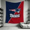 New England Patriots Wall Tapestry Aesthetic Wall Hanging Printed Fabric Blanket Decorative Tapestries for Bedroom Living Room Home Decor