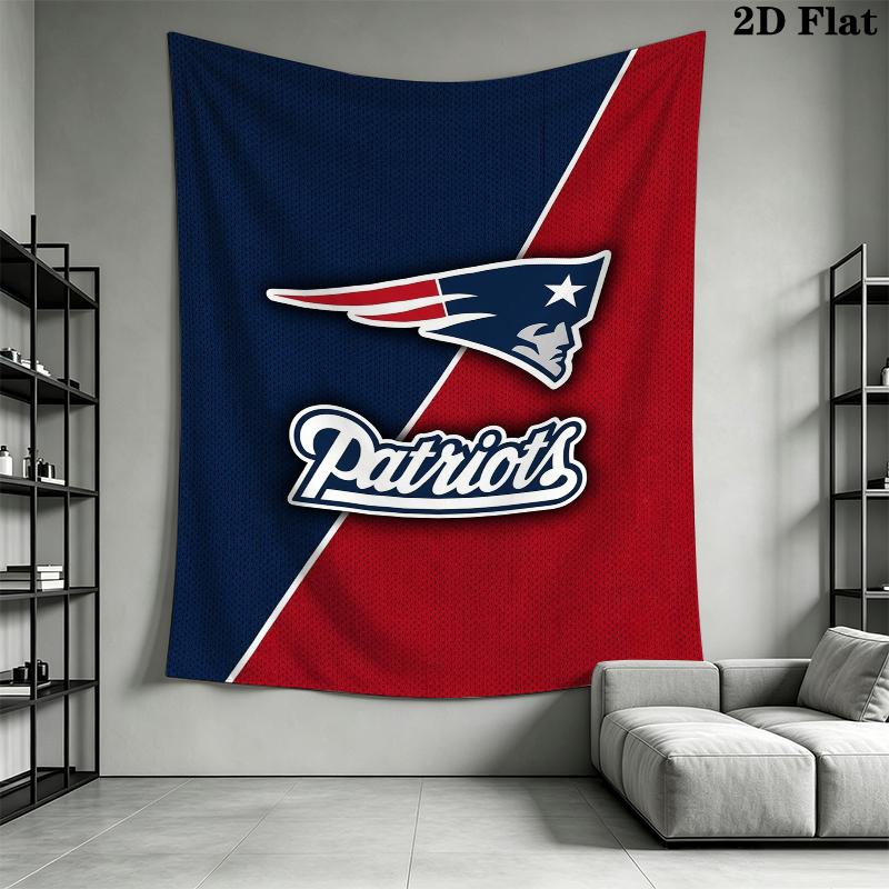 New England Patriots Wall Tapestry Aesthetic Wall Hanging Printed Fabric Blanket Decorative Tapestries for Bedroom Living Room Home Decor