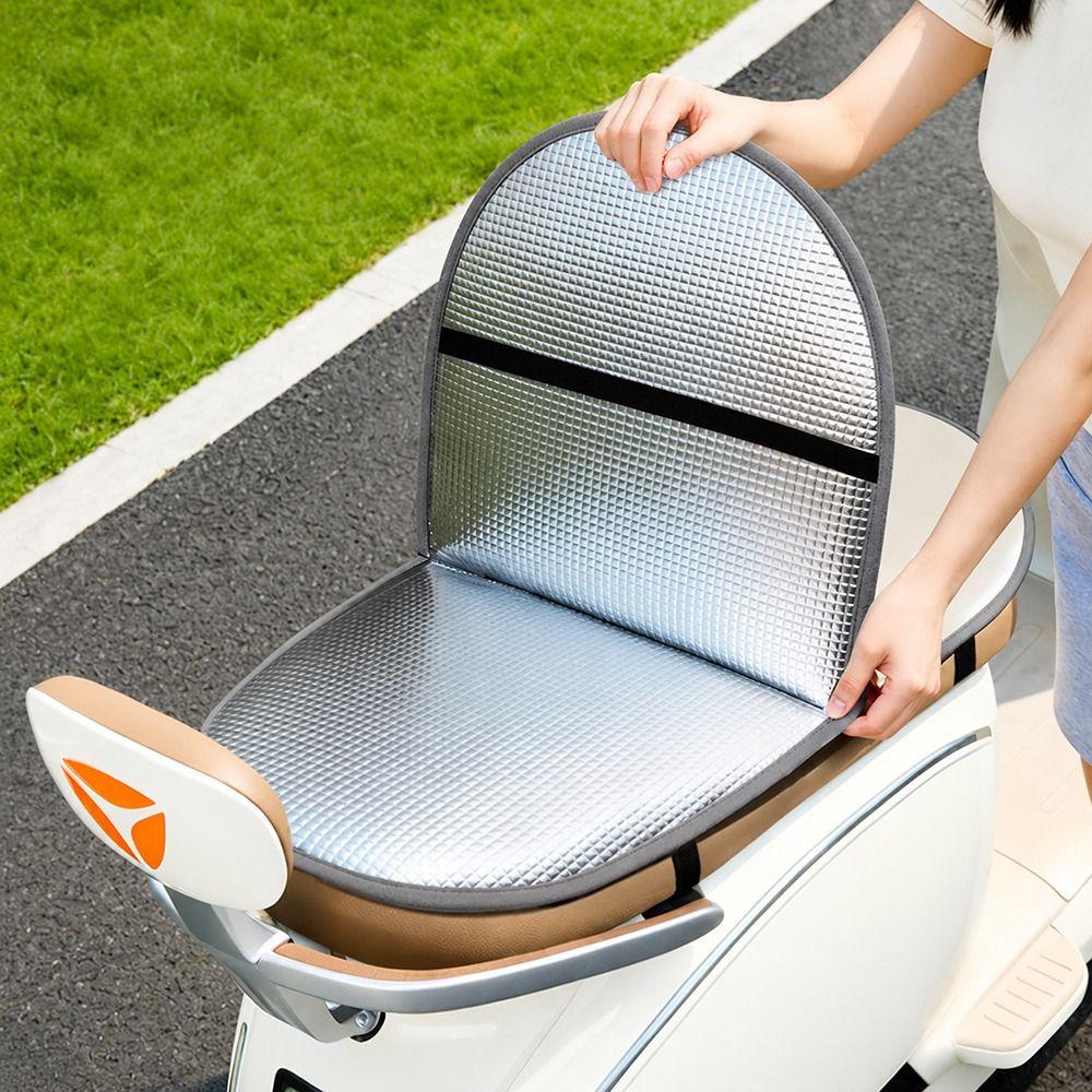Cartoon E-bike Foldable Seat Cushion Water-proof Heat Shield Cushion Motorcycle Use
