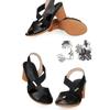 Mid Heeled Sandals, Women's Summer Fish Mouth Covers, Thick Heels, High Heels, Minimalist Style Shoes In Color