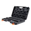 1/2" Drive Impact Socket Set, 33 Piece Socket Set SAE 3/8"-1" and Metric 10-24mm, 6 Point Cr-V Alloy Steel for Auto Repair, Easy-to-Read Size