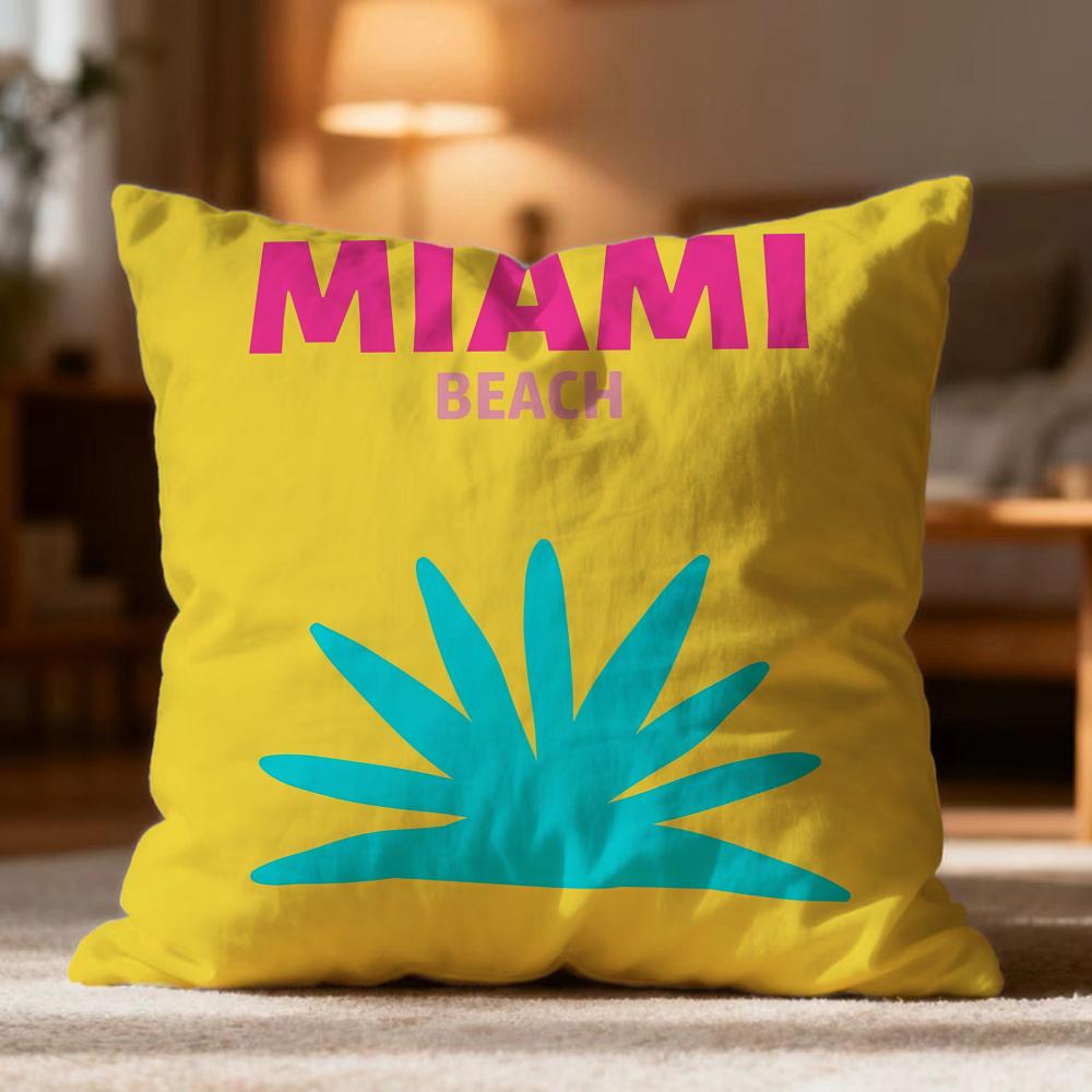 Hot T-Ttravel Vacationer Cushion Cover Soft Washable Pillow Case Multi-Scene For Couch Bed Travel Office Use