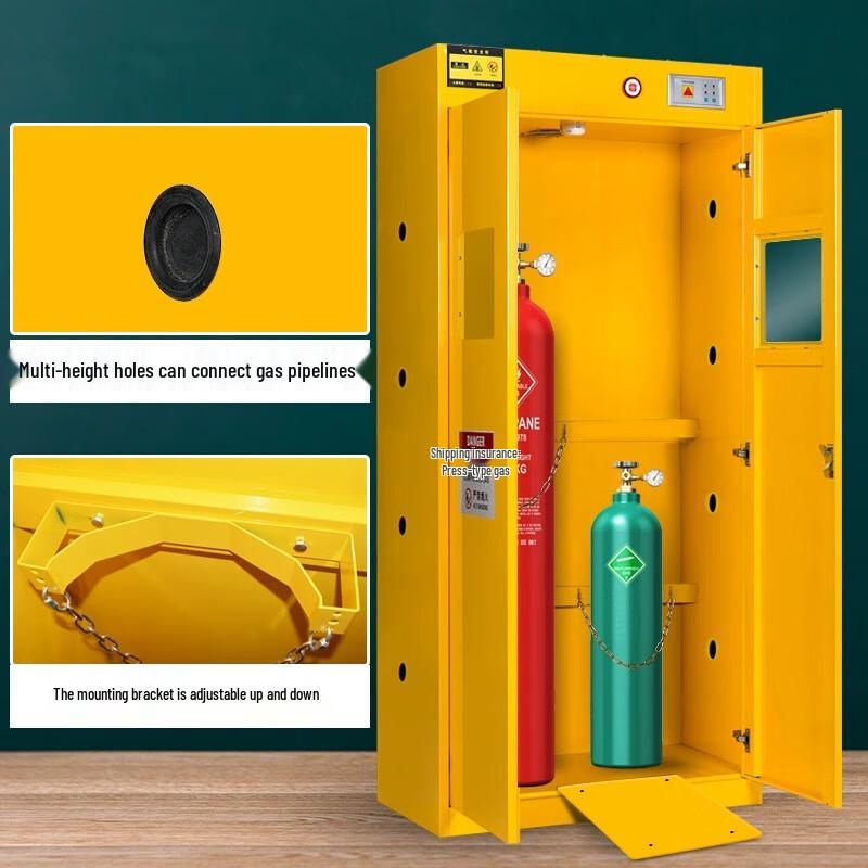 Flash Single Gas Cylinder Safety Cabinet with Alarm