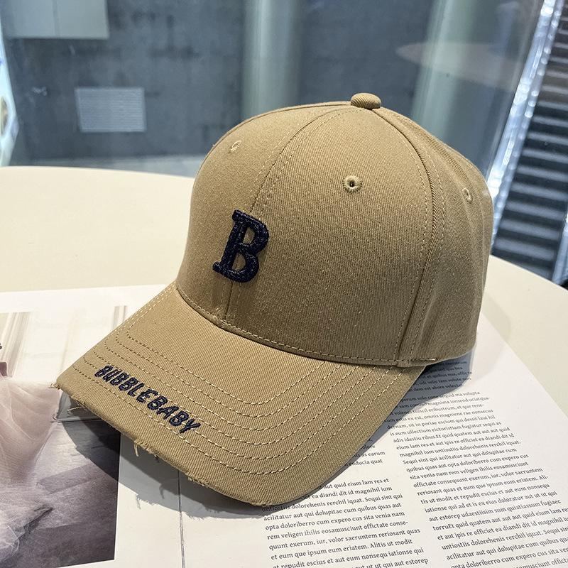 Spring and summer new embroidered B letter hat men's and women's fashion sunshade sunscreen baseball cap duck tongue