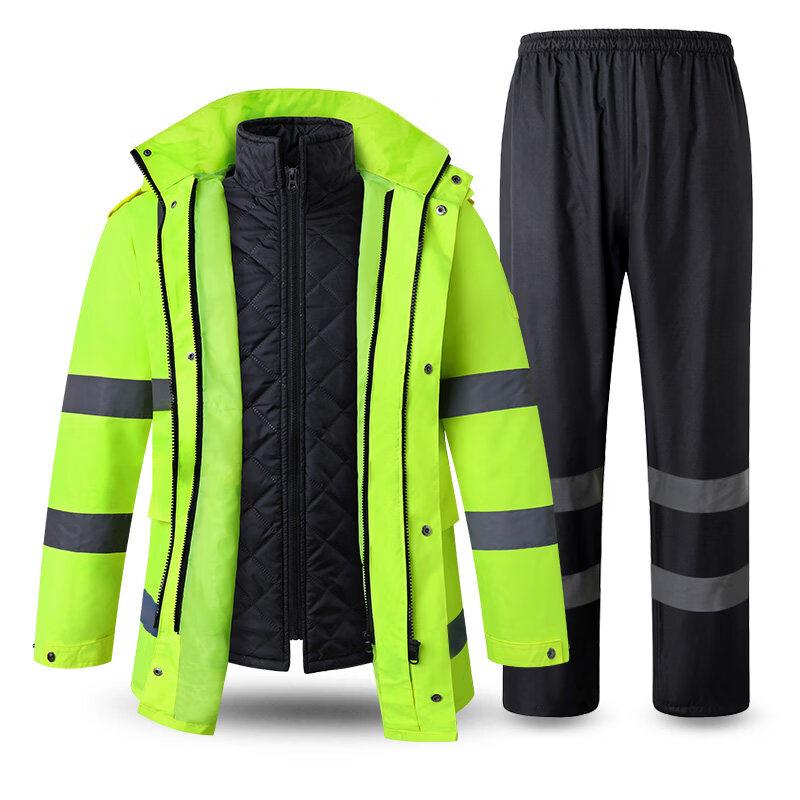 Shangqi Men s Reflective Safety Padded Workwear Set