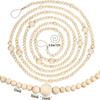 Christmas Wood Bead Garland Hanging Decoration for Wedding Indoor Fireplaces