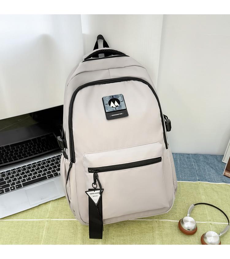 Rucksack im koreanischen Stil mit Farbblockdesign - Vielseitiger Schulrucksack mit großer Kapazität für Studenten