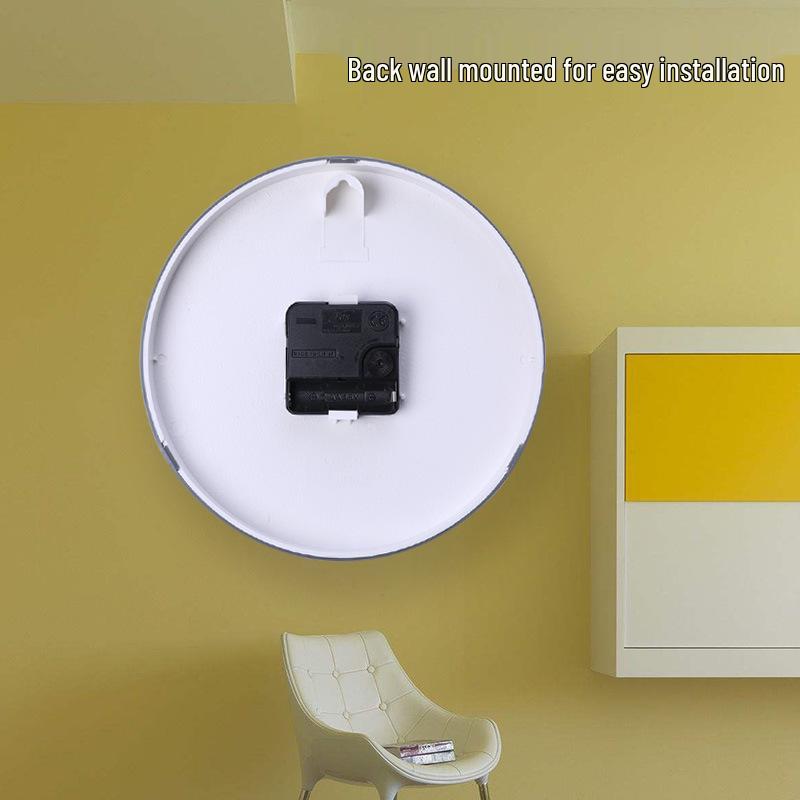 Round Luxury Wall-Mounted Clock for Living Room, Bedroom, Hotel Decoration