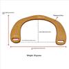 DIY Square Wooden Bag Handle Classic Handbag Purse Straps Replacement for Custom Tote Bag Making Crafts