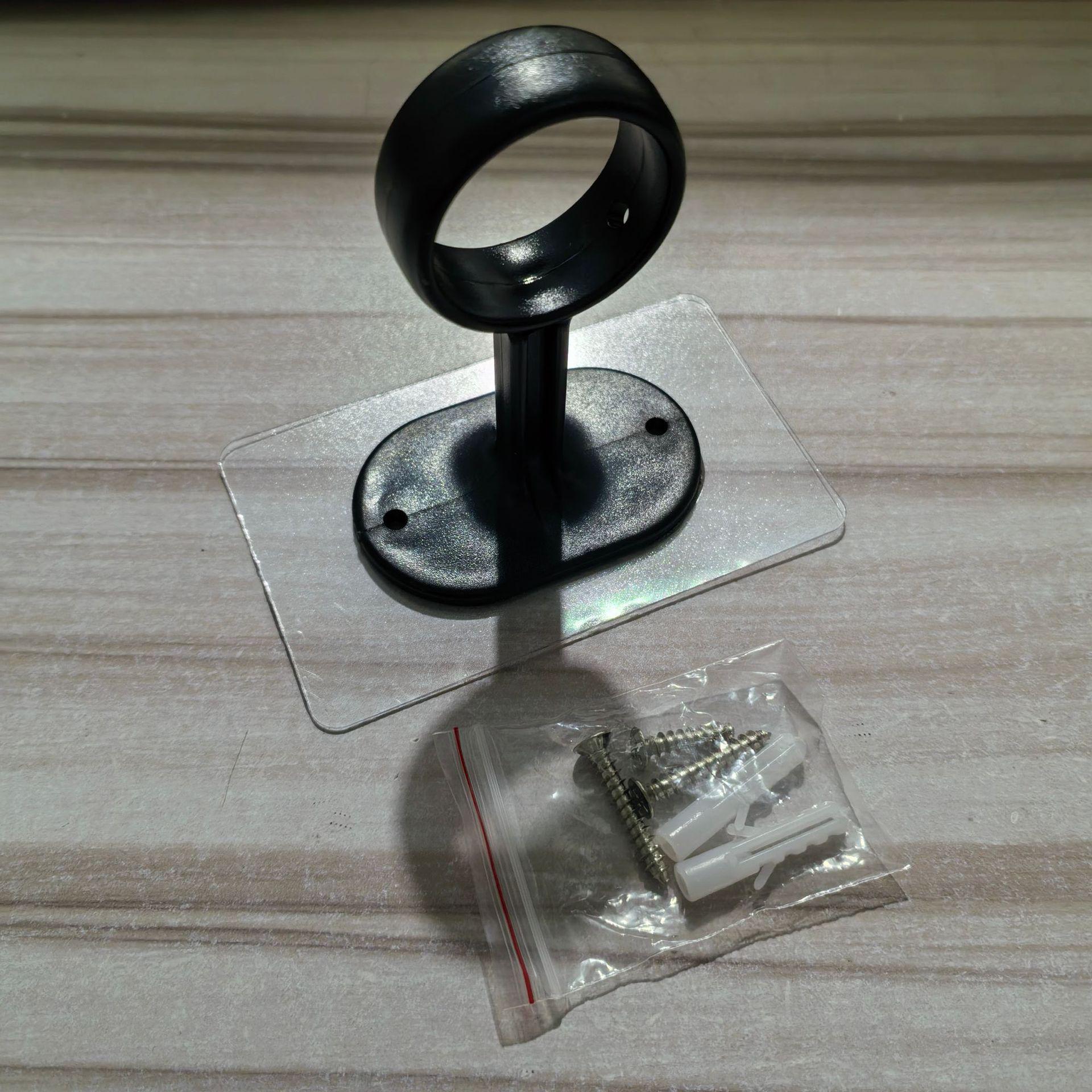Self-Adhesive No-Drill Ceiling-Mounted Curtain Rod Hook With Screws