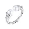 Xiaohongshu Bestseller Pearl Cable Knit Open Ring – Summer Vintage Luxury Fashion Style