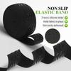 1pcs 25Mm Non-Slip Flat Elastic Band Black Silicone Grip For Sewing Garment Waistband Craft Projects Wide Stretchable Rubber