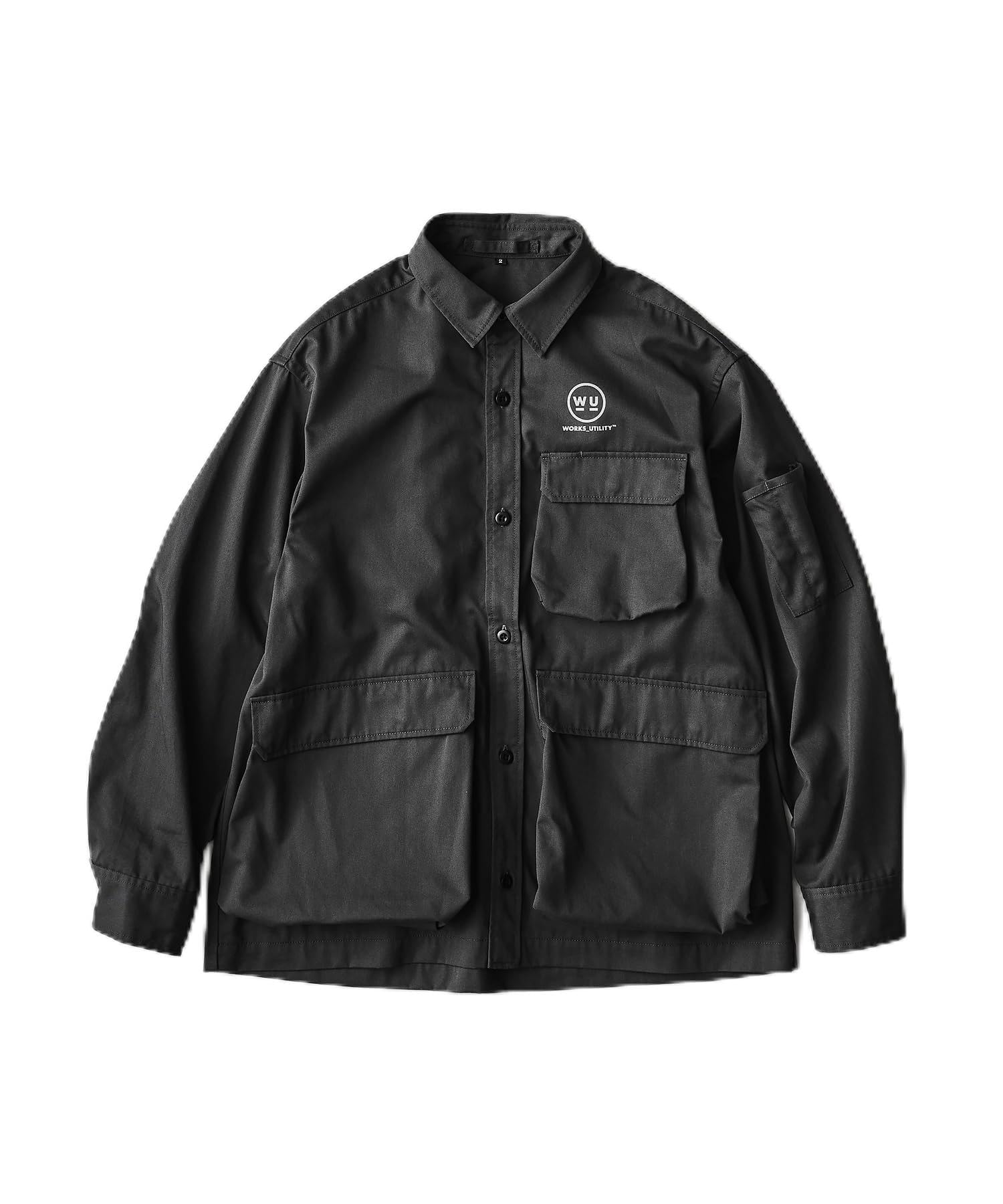 

GORDON MILLER WORKS_UTILITY VIBTEX Unisex Work Shirt, Size 1 (equivalent to JP M), Charcoal Gray, 1767072