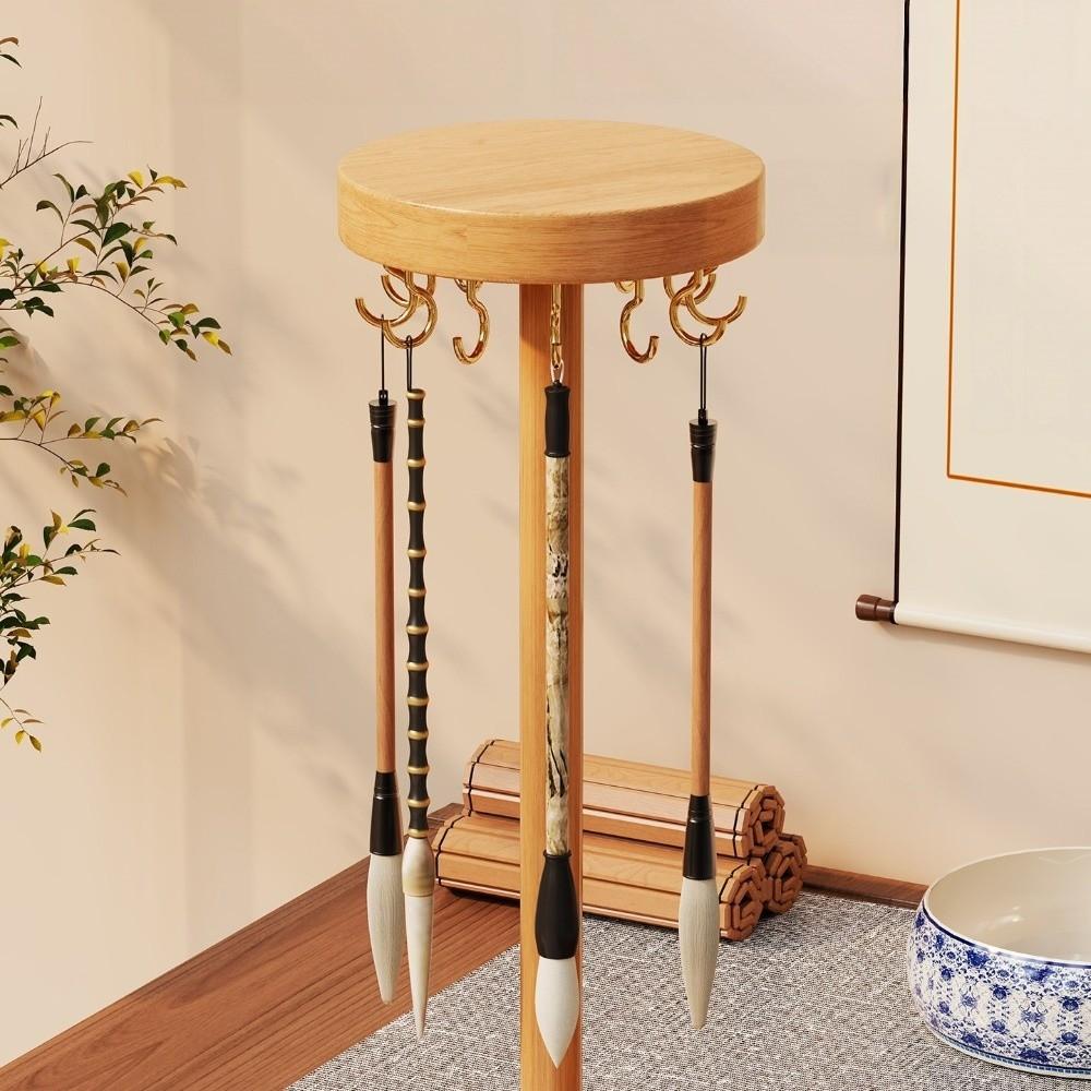 Round Calligraphy Brush Hanger Traditional Calligraphy Pen Holder Calligraphy Supply