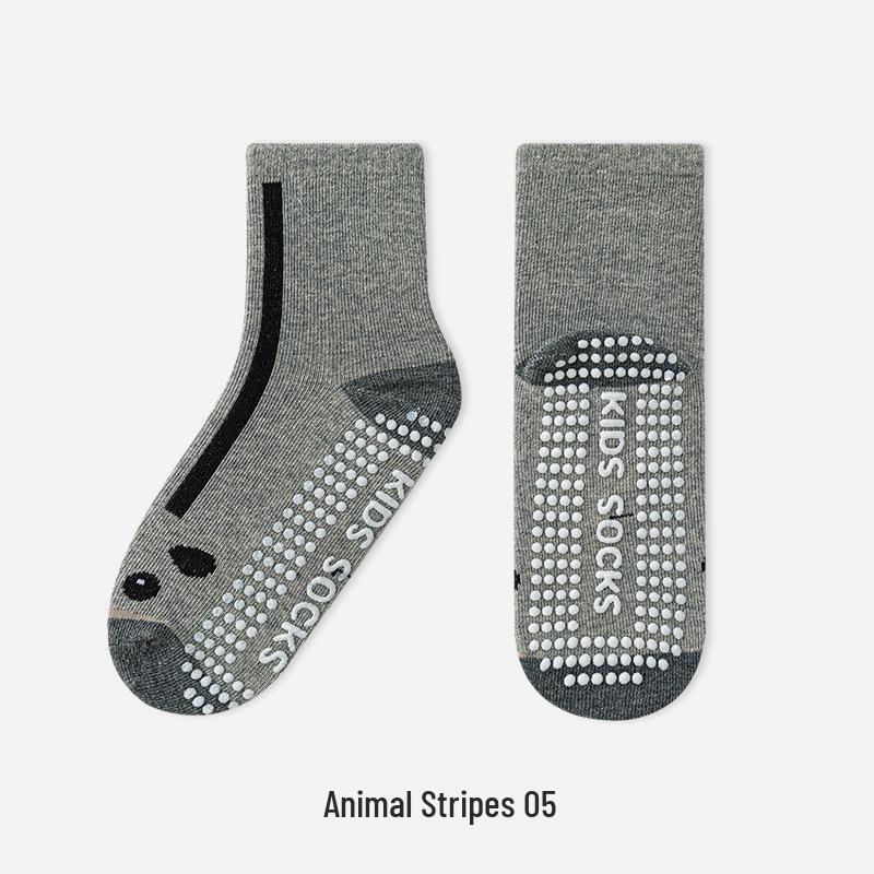 Trendy Anti-slip Mid-calf Socks for Men, Women, and Children - Ideal for Home, Indoor, Sports, and Trampoline Activities