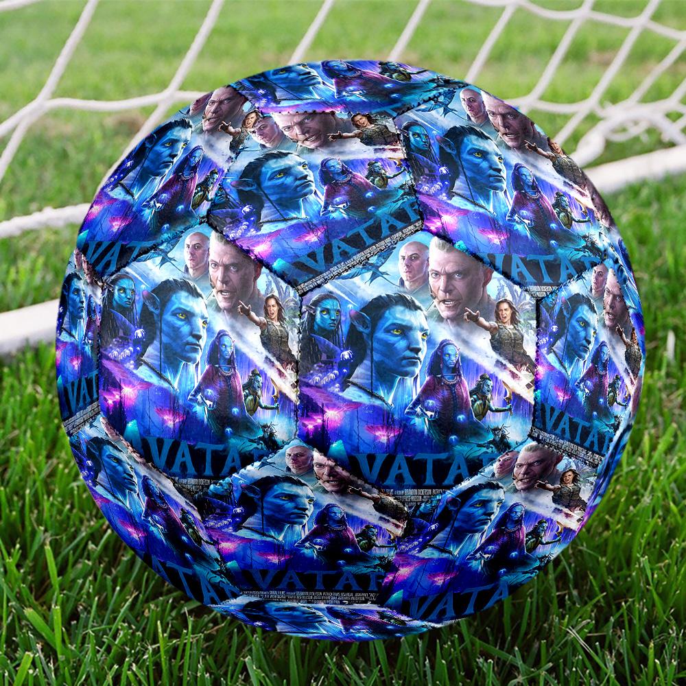 Avatar Print Size 5 Soccer Ball, Standard Match Football for Sports Game and Team Practice, Ideal Gift for Soccer Fans