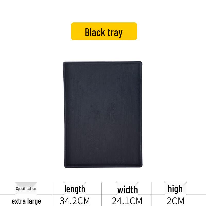 Non-slip Rectangular Plastic Serving Tray