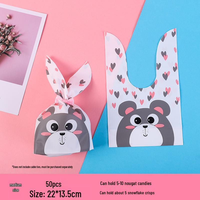 Children's Day Gift Bag: Snowflake Crisps, Snacks, Biscuits, Candy Rabbit Ear Packaging
