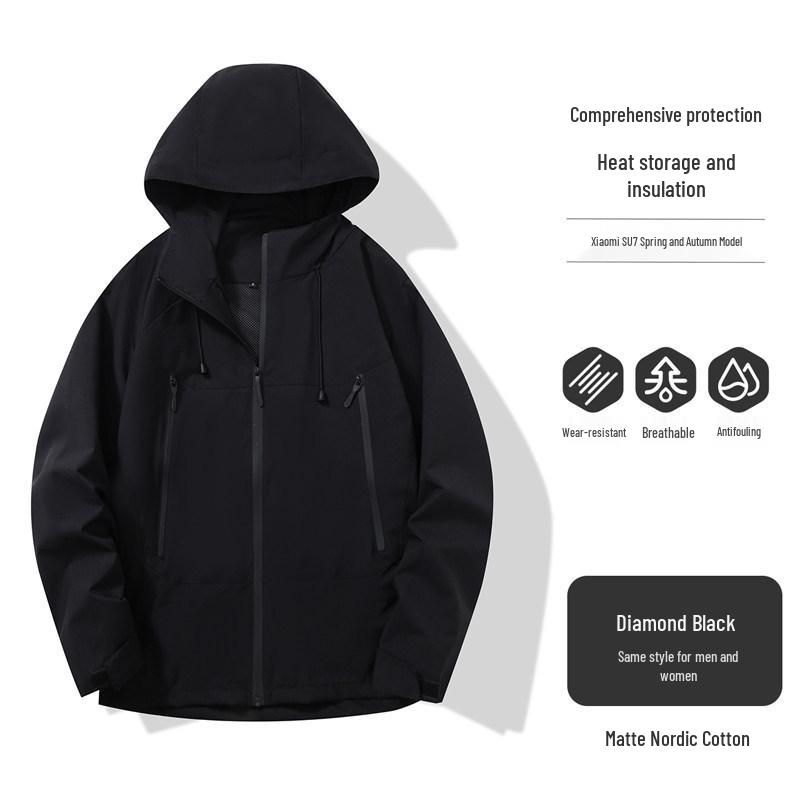 Autumn/Winter Windproof Waterproof Warm Jacket for Mountaineering, Fishing, Cycling, and Workwear with Custom Embroidery and Logo Options