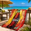 Coca-Cola Artwork Design Strandtuch, Schnelltrocknend, Pflegeleicht, Geeignet für Fitness und Strandurlaub, Sport-Essential
