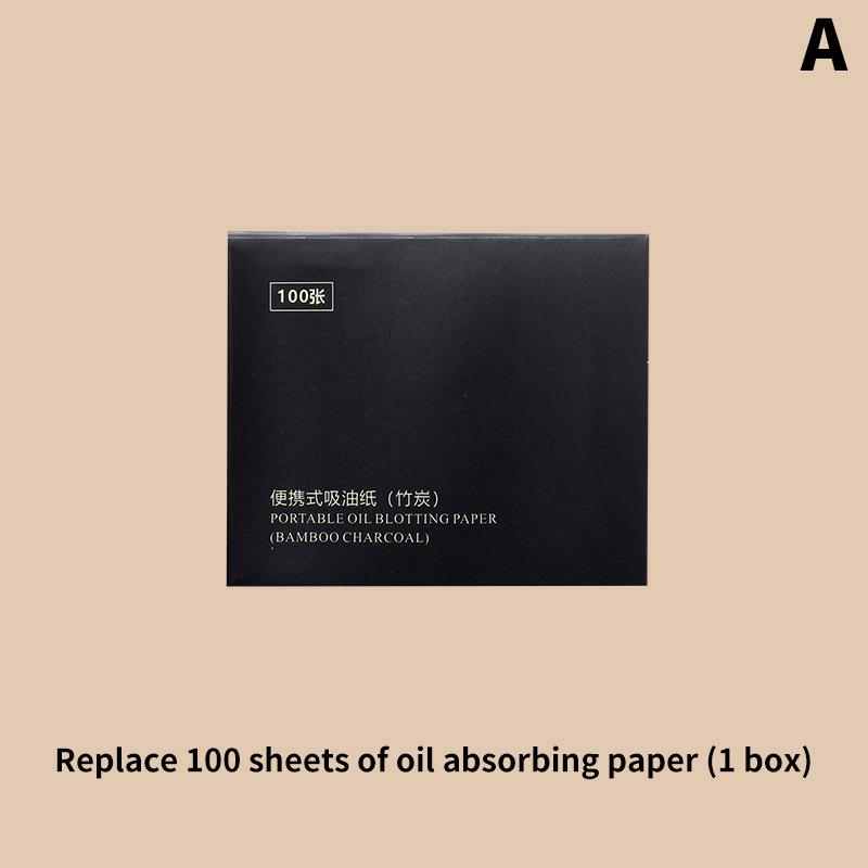 100Pc Bamboo Blotting Papers With Mirror Sweat Absorption Makeup Puff Refreshing Portables Oil Control Tool Kits Facial Oil