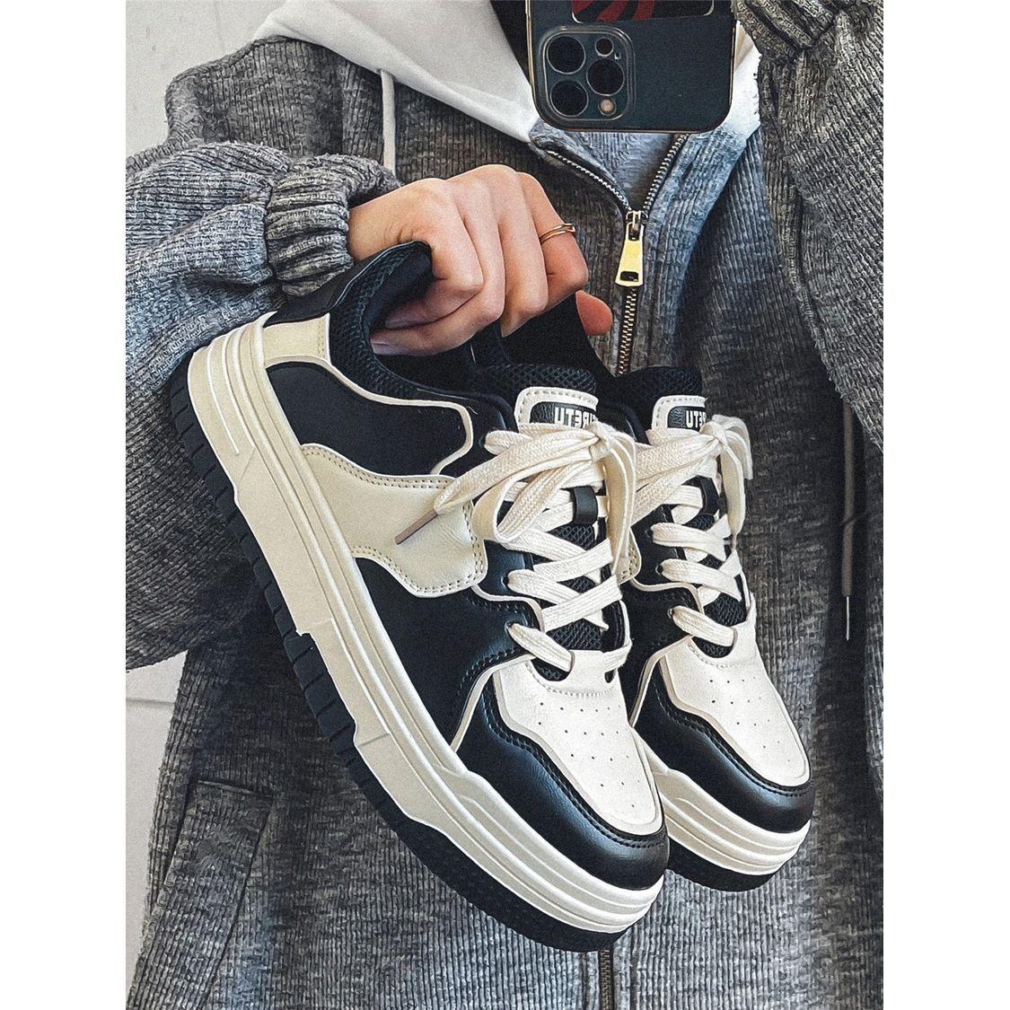 

2025 spring new Internet celebrity shoes men s ins trendy versatile niche students American board shoes platform sports shoes men 44