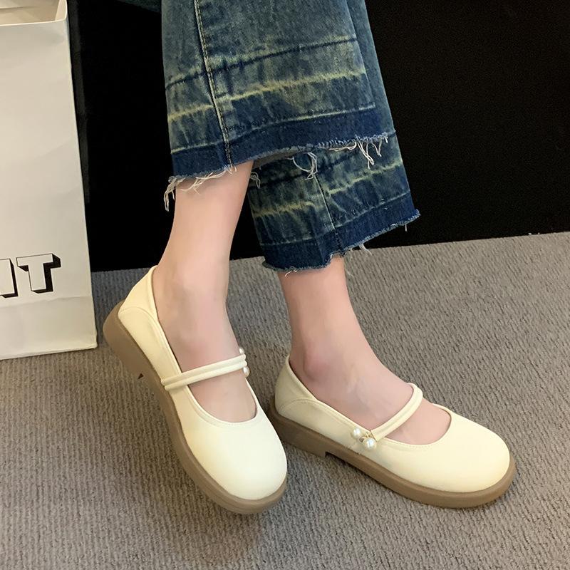 French Mary Jane small leather shoes women's 2025 new spring and autumn with skirt shoes women's single shoes gentle wind evening shoes
