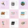 10/50Pcs Cartoon Running Stickers I Love Run Graffiti Sports English Sticker for DIY Luggage Laptop Skateboard Wall Toy Decal