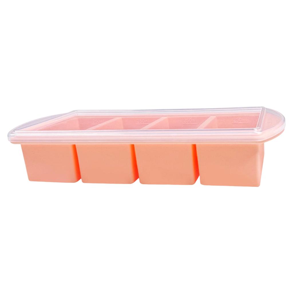 Covered Silicone Ices Cubes Tray For Freezing Storage Box Ices Block Mold