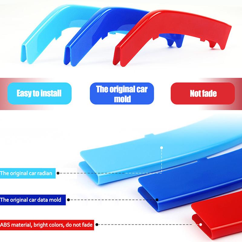 3Pcs Car Grille Trim Strip For BMW X1 X2 X3 X4 X5 X6 X7 E84 F48 F49 F39 E83 F25 G01 F26 G02 E70 F15 E53 G05 E71 E72 F16 G06 G07