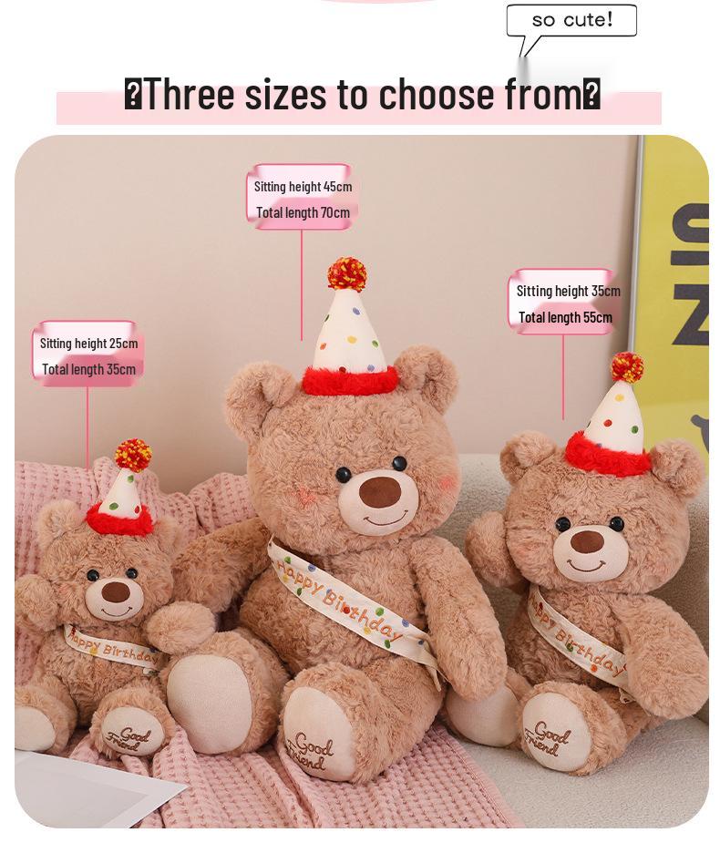 Sweet Forest Happy Squad Teddy Bear Plush Toy for Children and Girls - Perfect Birthday Gift