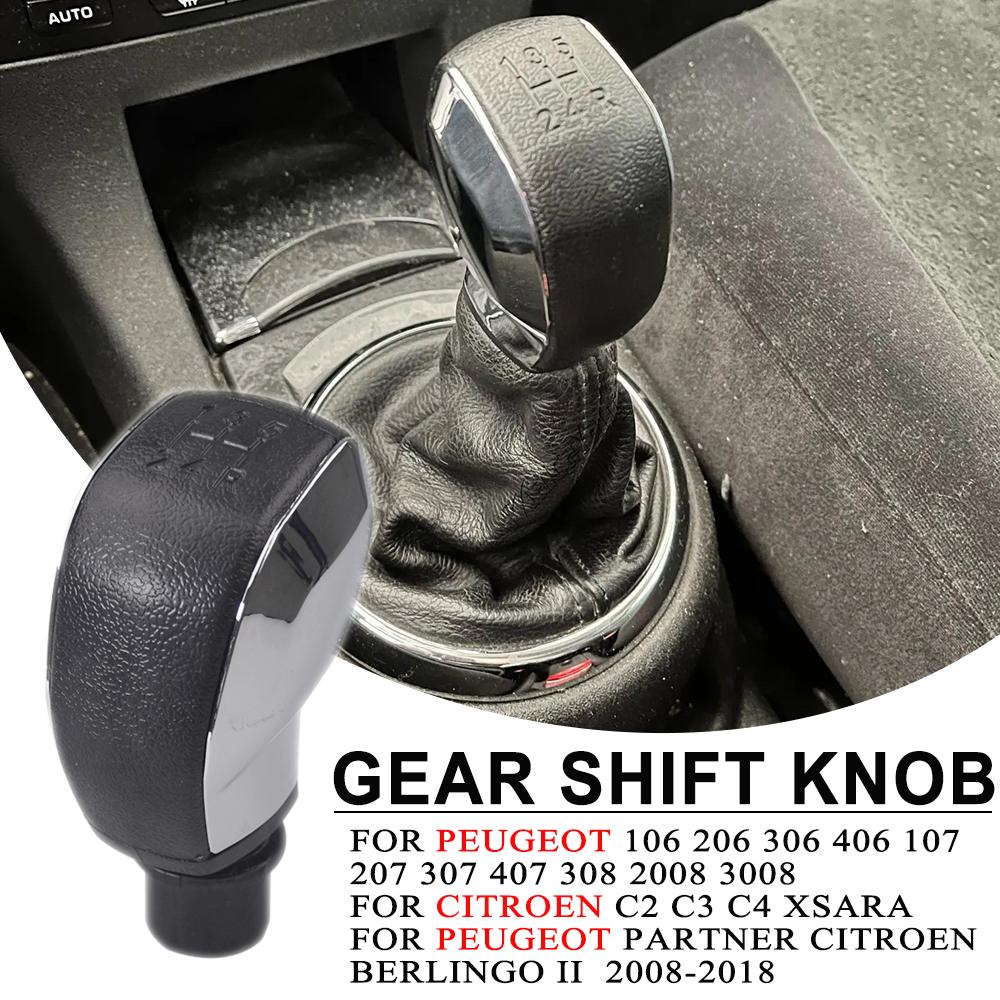 Gear Bar Knob Head 5 Speed Manual Shift Handball With Adapter For Citroen Berlingo II Peugeot Partner 2008-2018