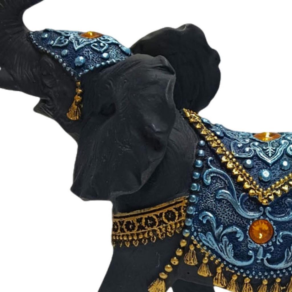 Elephant Statue Animal Art Sculpture Decoration Good Luck for Cabinet Bedroom Desktop